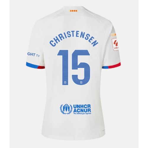 Fotbalové Dres Barcelona Andreas Christensen #15 Venkovní 2023-24 Krátký Rukáv